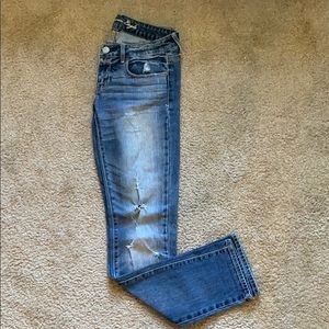American Eagle medium wash straight leg jeans